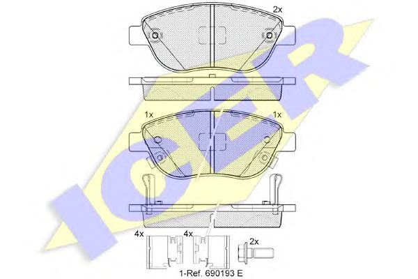 set placute frana,frana disc