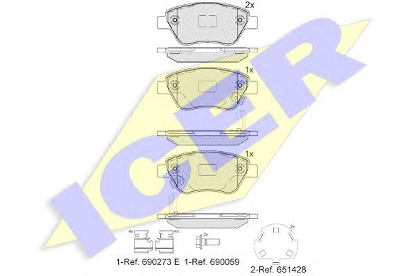 set placute frana,frana disc