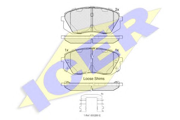 set placute frana,frana disc