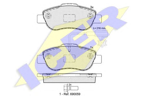 set placute frana,frana disc