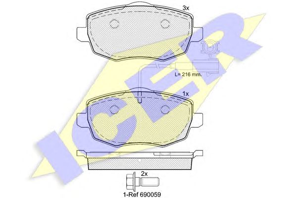 set placute frana,frana disc