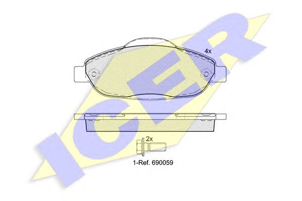 set placute frana,frana disc