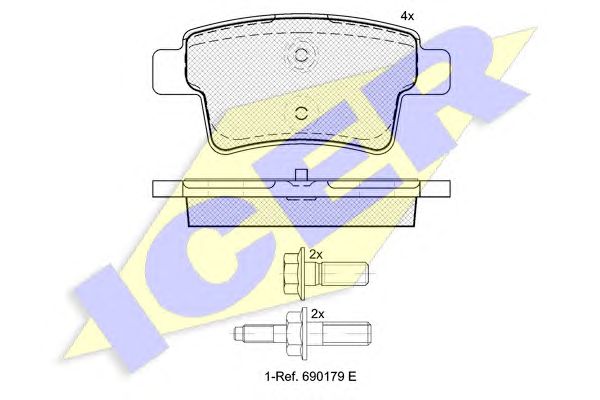 set placute frana,frana disc