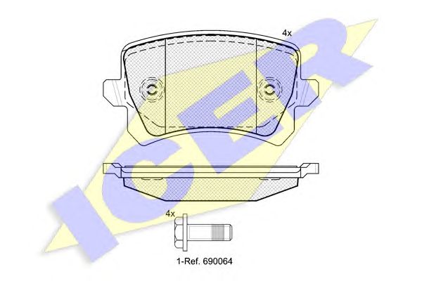 set placute frana,frana disc