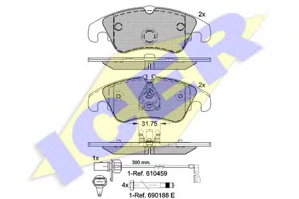 set placute frana,frana disc