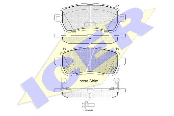 set placute frana,frana disc