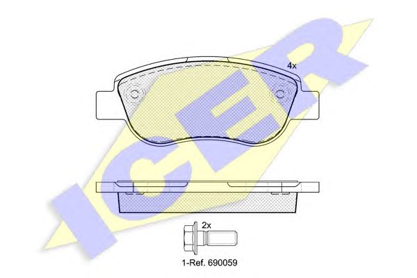 set placute frana,frana disc