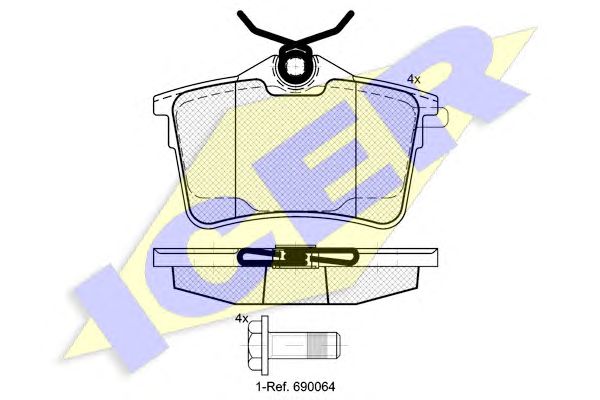 set placute frana,frana disc