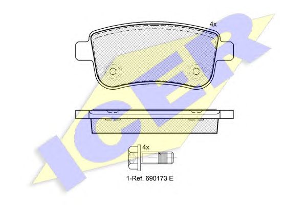 set placute frana,frana disc