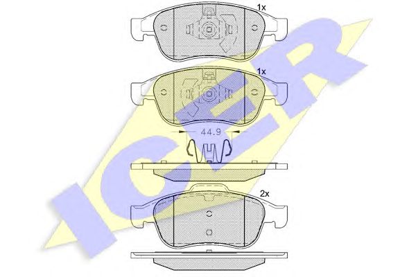 set placute frana,frana disc