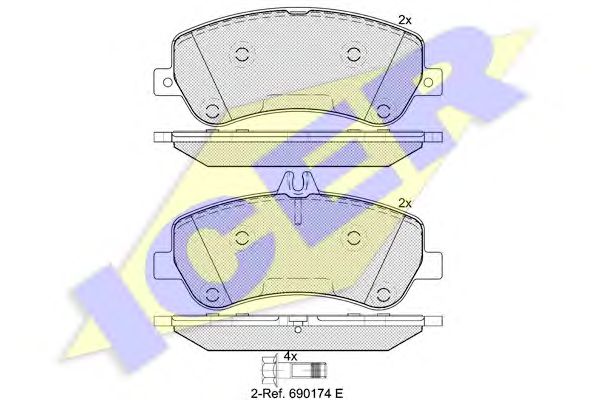 set placute frana,frana disc