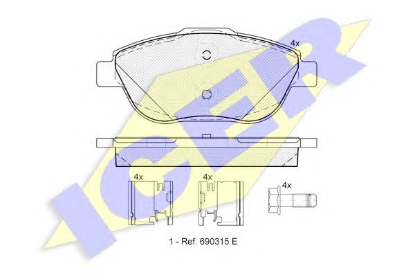 set placute frana,frana disc