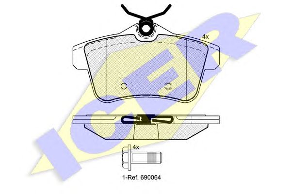 set placute frana,frana disc