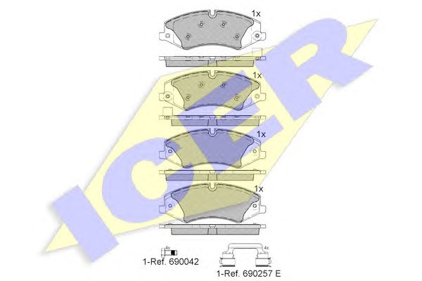 set placute frana,frana disc