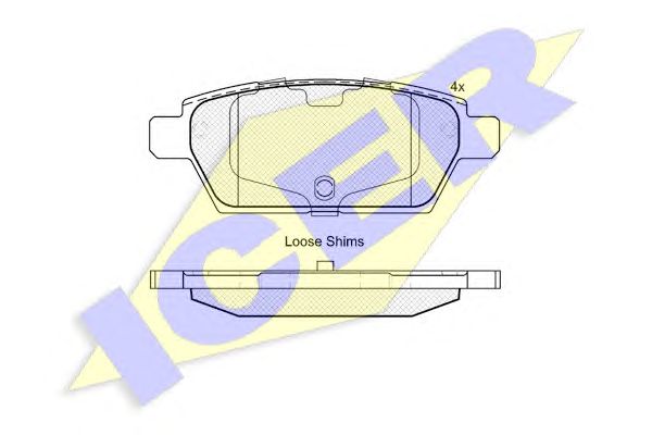 set placute frana,frana disc