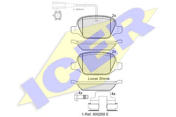 set placute frana,frana disc