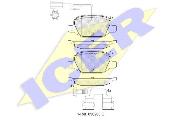 set placute frana,frana disc