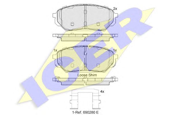 set placute frana,frana disc