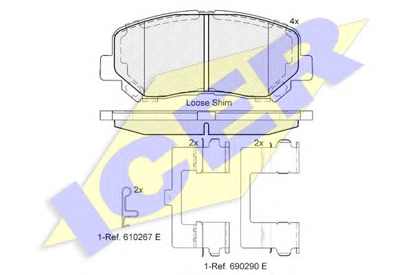 set placute frana,frana disc