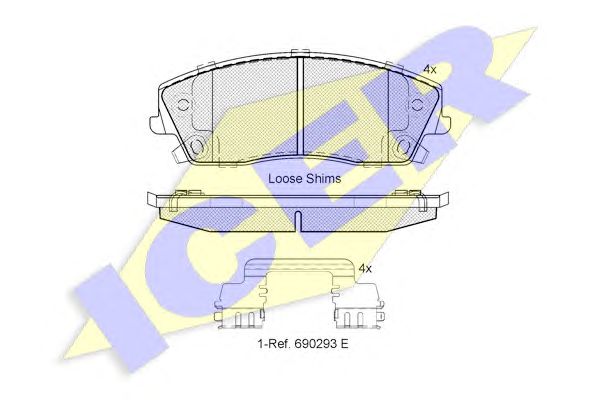 set placute frana,frana disc