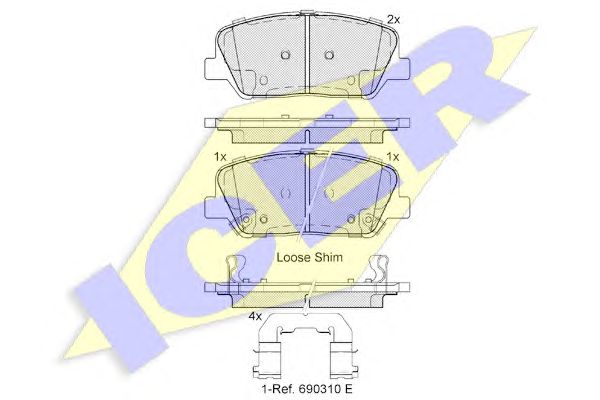 set placute frana,frana disc