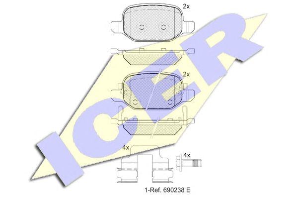 set placute frana,frana disc