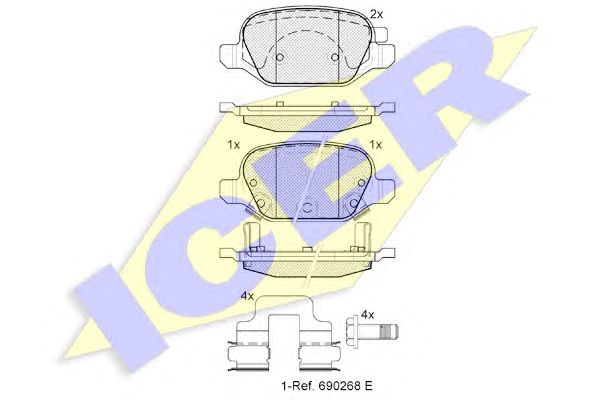 set placute frana,frana disc