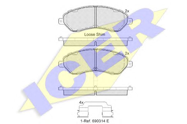 set placute frana,frana disc