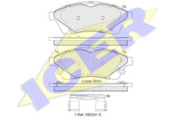 set placute frana,frana disc