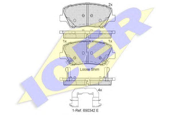 set placute frana,frana disc