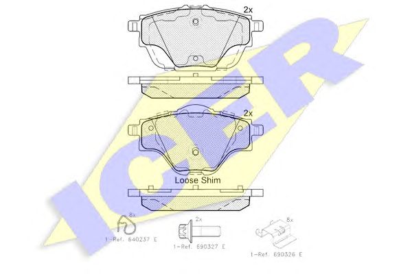 set placute frana,frana disc