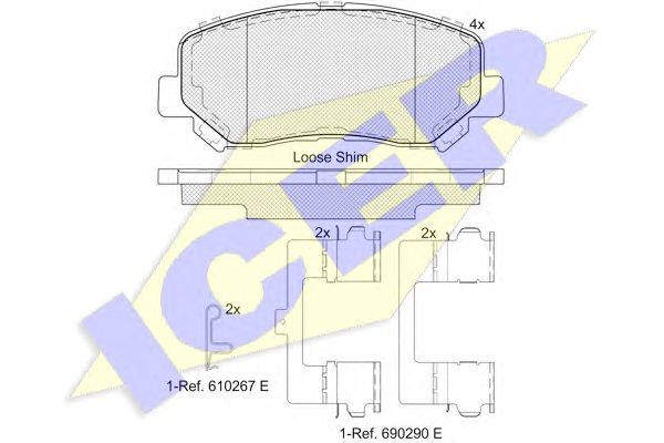 set placute frana,frana disc