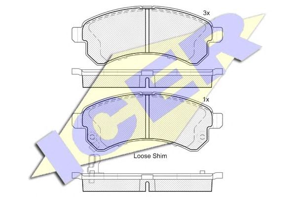 set placute frana,frana disc