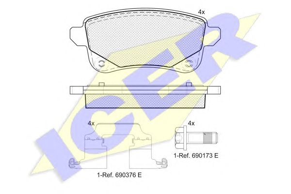 set placute frana,frana disc