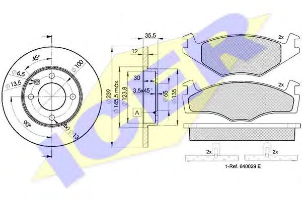 Set frana, frana disc