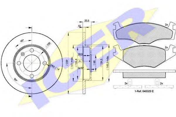 Set frana, frana disc