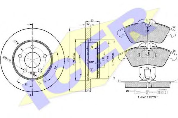 Set frana, frana disc