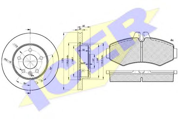 Set frana, frana disc