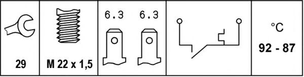 Comutator temperatura, ventilator radiator