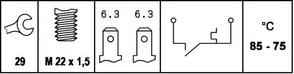 Comutator temperatura, ventilator radiator