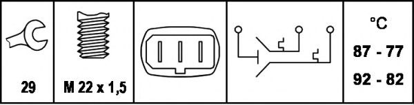 Comutator temperatura, ventilator radiator