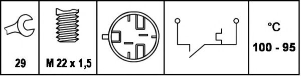 Comutator temperatura, ventilator radiator