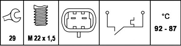 Comutator temperatura, ventilator radiator