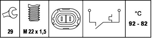 Comutator temperatura, ventilator radiator