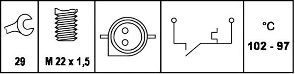 Comutator temperatura, ventilator radiator