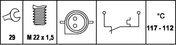 Comutator temperatura, ventilator radiator