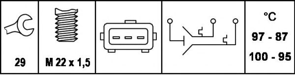 Comutator temperatura, ventilator radiator