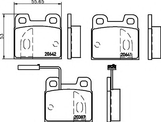 set placute frana,frana disc