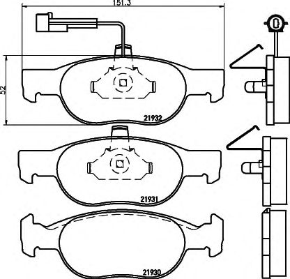 set placute frana,frana disc