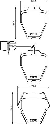 set placute frana,frana disc